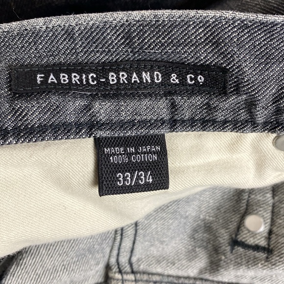 Fabric Brand & Co Jeans Mens 33 Japanese Selvedge Jeans Slim Fit Button Fly - Picture 12 of 16